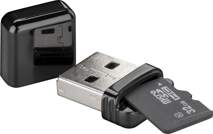 goobay microSD Single-Slot-Cardreader, USB-A 2.0 [Stecker]