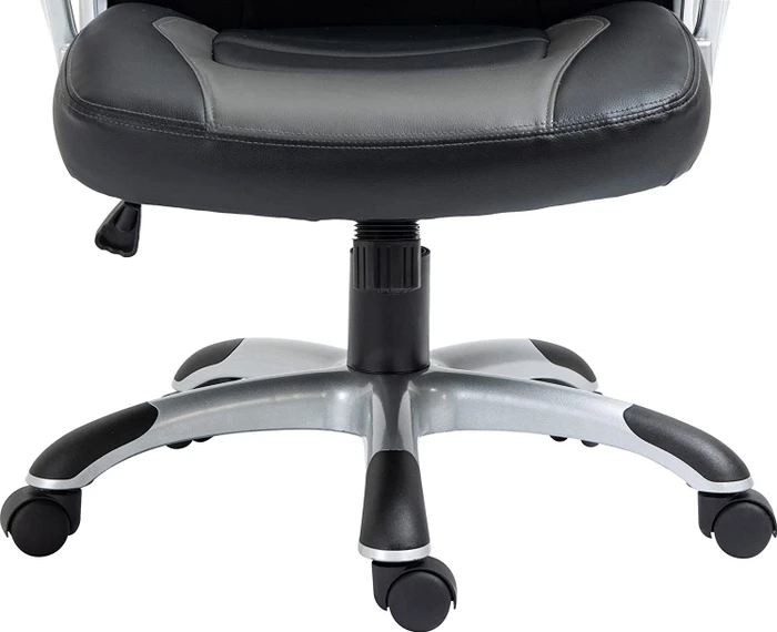 CLP Foxton Kunstleder Gamingstuhl, schwarz/grau
