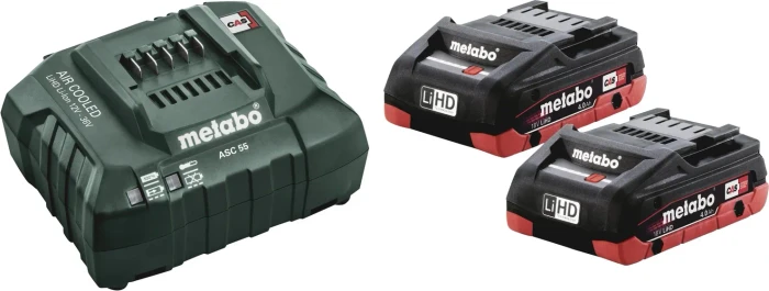 Metabo Starterset 18V, 4.0Ah, Li-Ionen/LiHD, 2 Akkus [8.0Ah] [144Wh]
