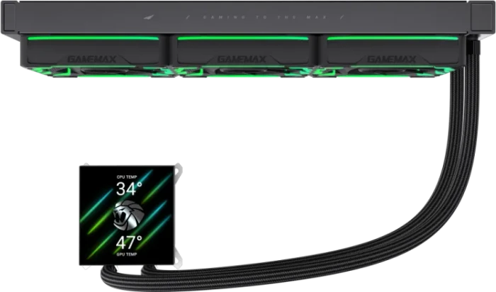 GameMax Hailstorm 360 BK, schwarz