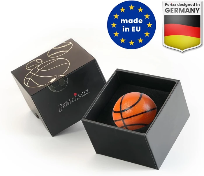 Perixx PERIPRO-303BKB 34mm für Perimice und Logitech M570, Ersatz-Trackball, Basketball, orange/schwarz