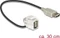 DeLOCK Keystone Modul USB-A 2.0 Buchse via USB-A 2.0 Buchse, 110°, mit Kabel, weiß Vorschaubild