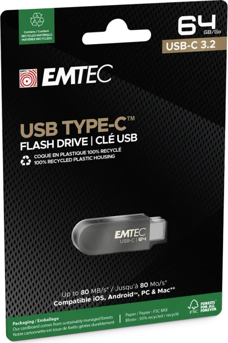 Emtec C280 64GB, USB-C, USB 3.2 Gen 1×1