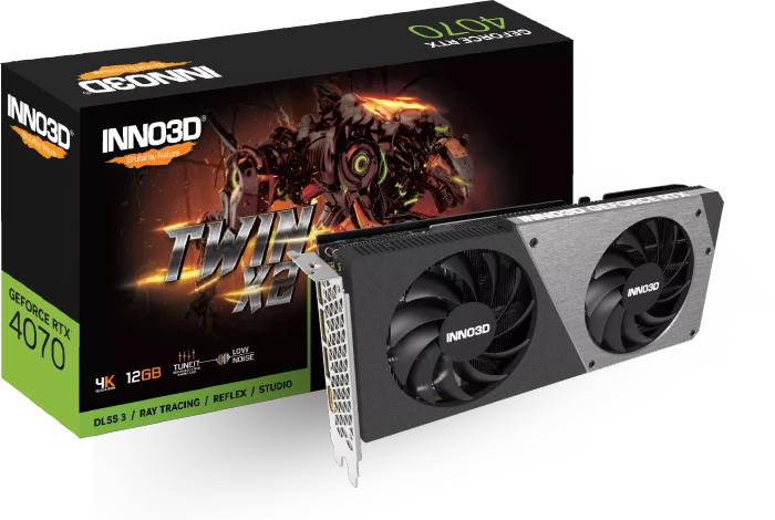 INNO3D GeForce RTX 4070 Twin X2, 12GB GDDR6X, HDMI, 3x DP