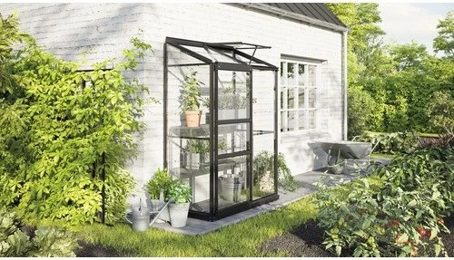 Vitavia Ida 900 ESG 3mm Anlehngewächshaus schwarz