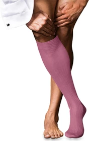 Falke No. 10 Pure Fil d'Écosse Socken rose (Herren)