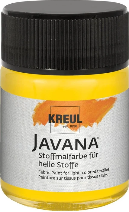 Kreul Javana Stoffmalfarbe für helle Stoffe, goldgelb, 50ml