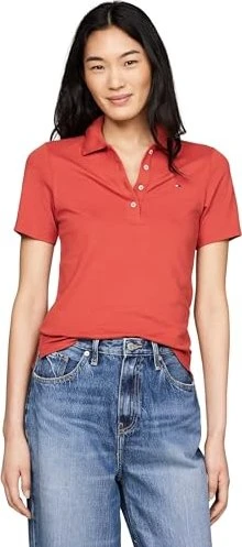 Tommy Hilfiger 1985 Slim Fit Poloshirt kurzarm rot (Damen)