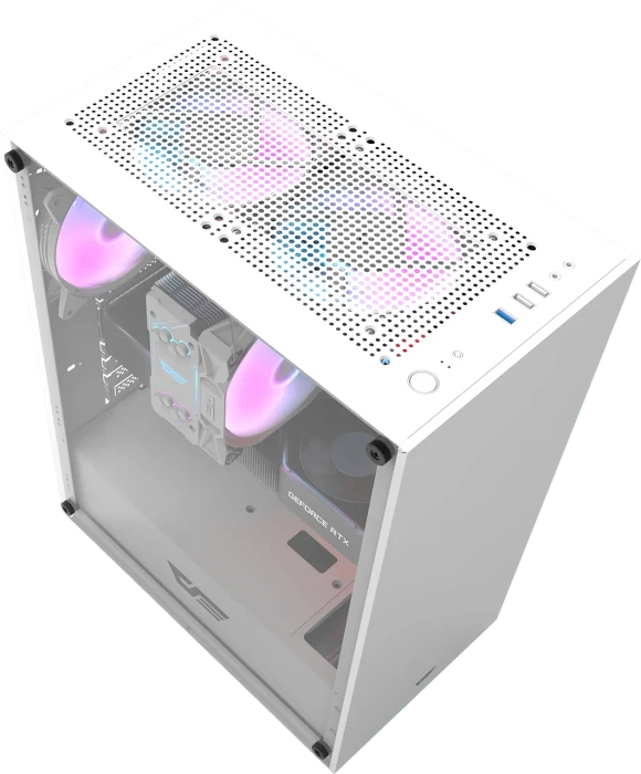 DarkFlash DK100 White, Glasfenster