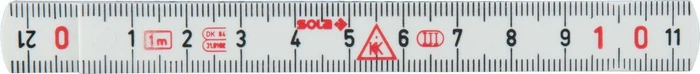 KS Tools Gliedermaßstab weiß 1m