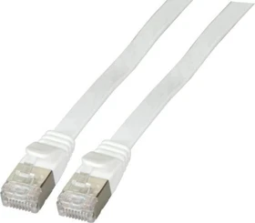 EFB Elektronik PVC Flach-Patchkabel, Cat6a, U/FTP, RJ-45/RJ-45, 2m, weiß
