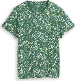 Tom Tailor Print T-Shirt kurzarm multicolor green dot structure (Damen)