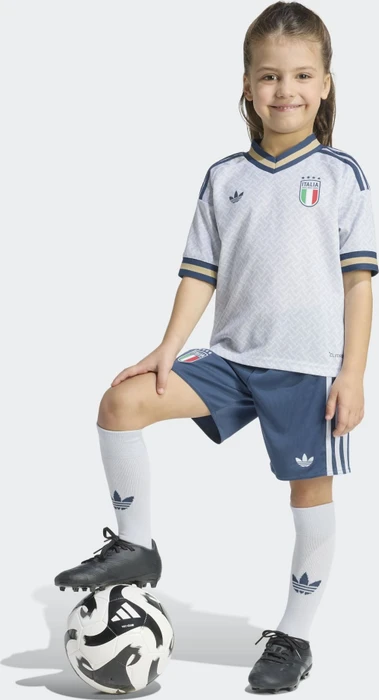 adidas Italien 2026 Auswärtsausrüstung kurzarm aeroblue (Junior)