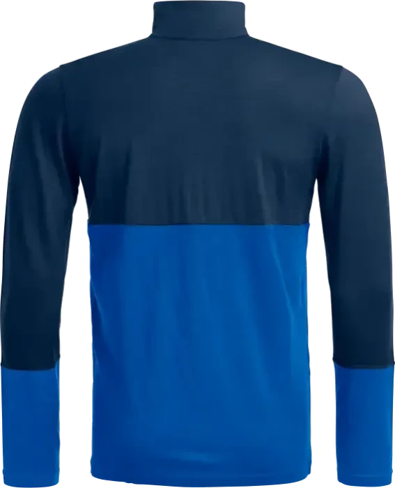 Ortovox 185 Rock'n'Wool Zip Neck Funktionsshirt langarm deep ocean (Herren)
