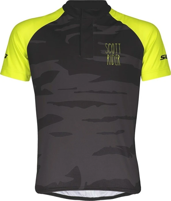 Scott RC Team Trikot kurzarm black/sulphur yellow (Junior)