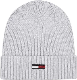 Tommy Hilfiger Flag Rippstrick Beanie silver grey heather (Damen)