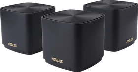 ASUS ZenWiFi AX Mini XD4 Plus, AX1800, schwarz, Router und 2x Repeater Set, 3er-Bundle (90IG07M0-MO3C50)