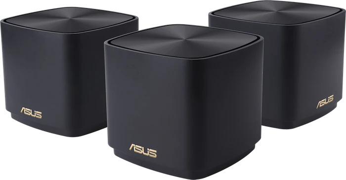 ASUS ZenWiFi AX Mini XD4 Plus, AX1800, schwarz, Router und 2x Repeater Set, 3er-Bundle