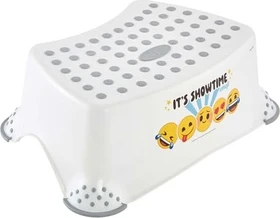Keeeper Tomek Emoji Showtime Happy Tritthocker weiß