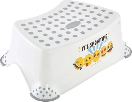 Keeeper Tomek Emoji Showtime Happy Tritthocker weiß