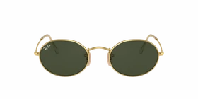 Ray-Ban RB3547 Oval 54mm polished gold/green