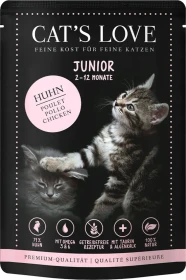 Cat's Love Junior Huhn Pur mit Algenkalk und Distelöl, 85g