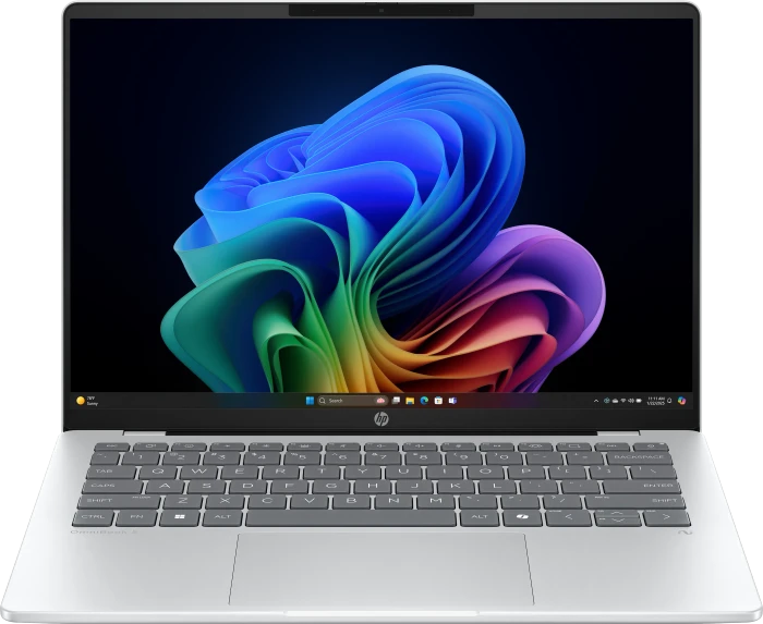 HP OmniBook 5 AI 14-he0354ng, Glacier Silver, Snapdragon X - X1-26-100, 16GB RAM, 512GB SSD, DE