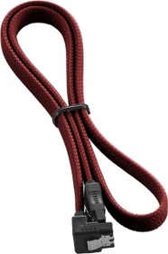 CableMod ModMesh Right Angle SATA 6Gb/s Kabel Blood Red 0.6m, gewinkelt (CM-CAB-RSAT-N60KBR-R)