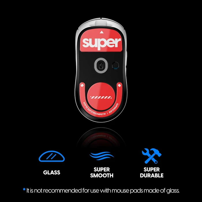 Pulsar Gaming Gears Superglide 2 für Logitech G Pro X Superlight 2, Mausgleiter, rot