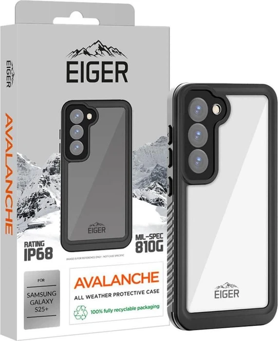 Eiger Avalanche Case für Samsung Galaxy S25+ schwarz/transparent