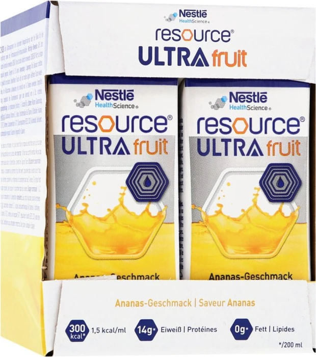 Nestlé Resource Ultra Fruit Trinknahrung Ananas, 800g (4x 200g)