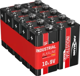 Ansmann Industrial Alkaline 9V-Block, 10er-Pack