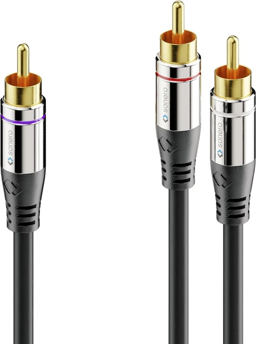 Sonero Premium 1x Cinch auf 2x Cinch Stereo Kabel 3m