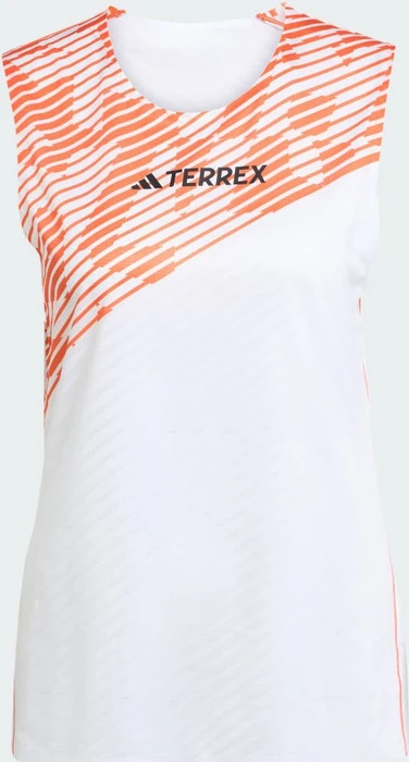 adidas Terrex TRK Pro Laufshirt ärmellos white/semi impact orange (Damen)
