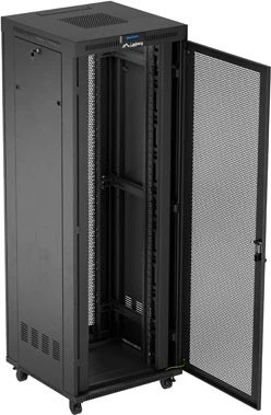 Lanberg 19" Rackschrank 47HE, freistehend, Gitternetztür, IP20, RAL 9004, 800mm tief