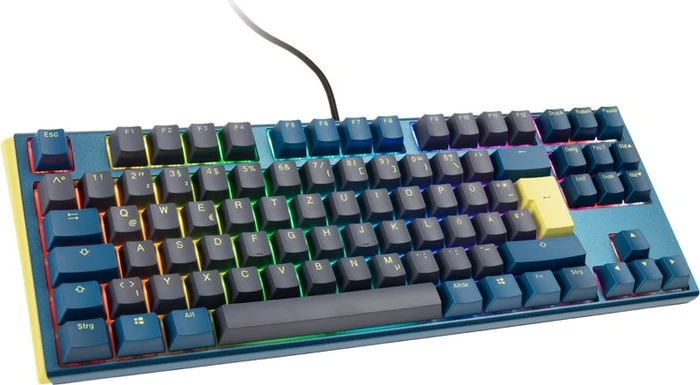 Ducky One 3 DayBreak TKL PBT blau, LEDs RGB, MX RGB BLACK, USB, DE