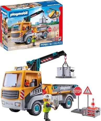 playmobil Action Heroes Baustellen-LKW mit Kran