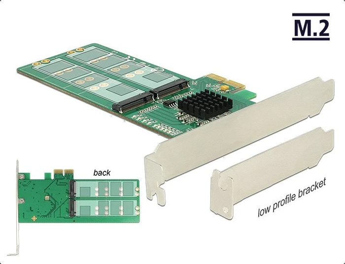 DeLOCK PCIe -> 4x M.2 SATA