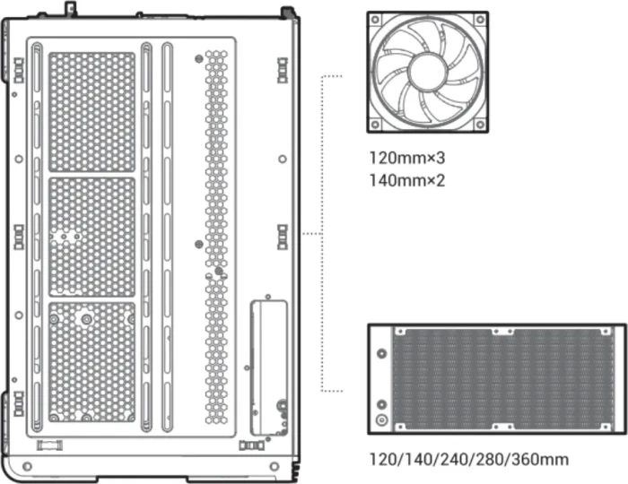 DeepCool CG590U 5F, schwarz, Glasfenster