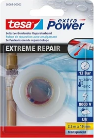 tesa 56064 extra Power Extreme Repair transparent/weiß, 19mm/2.5m, 1 Stück