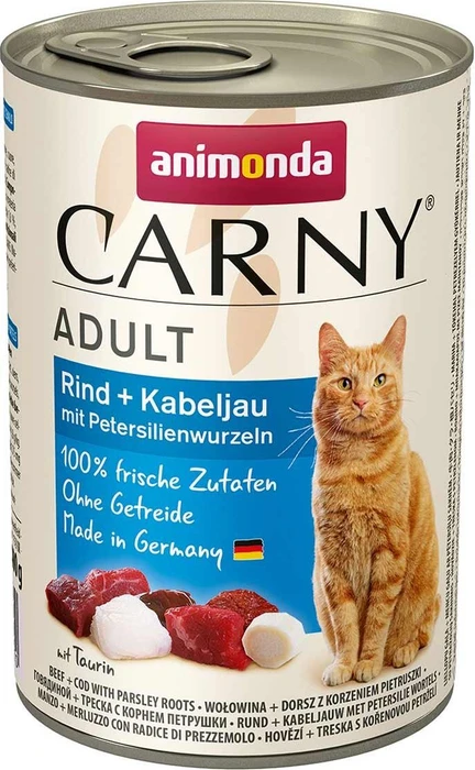 animonda Carny Rind und Kabeljau, 9.60kg (24x 400g)