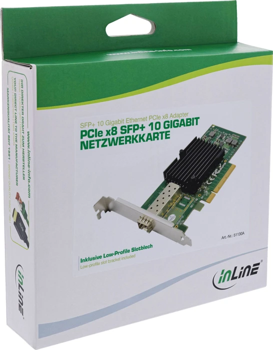 InLine 10G LAN-Adapter, 1x SFP+, PCIe 2.0 x8