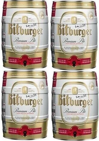 Bitburger Premium Pils Fass mit Zapfhahn 5l