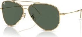 Ray-Ban RBR0101S Aviator Reverse 59mm poliert gold/grün
