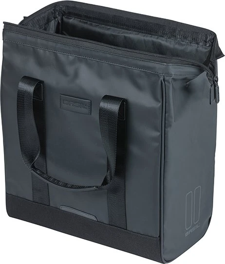 Basil Grand Tarpaulin Shopper MIK Hooks Gepäcktasche schwarz