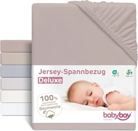 Babybay Jersey-Spannbezug Spannleintuch Maxi/Boxspring/Trend nougat