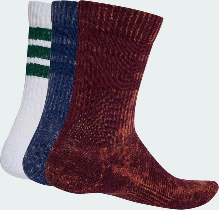 adidas Stonewash Crew Socken maroon/dark blue/white/collegiate green, 3 Paare