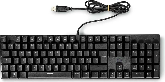 Nedis Wired Gaming Keyboard, schwarz, LEDs RGB, USB, FR