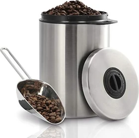 Xavax Kaffee Aufbewahrungsbehälter mit Schaufel 1l edelstahl