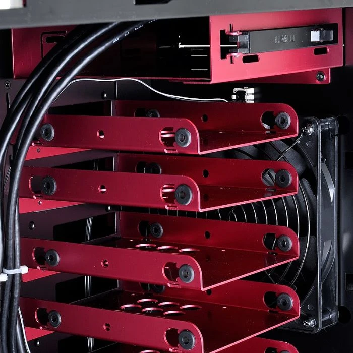 Lian Li PC-A51WRX schwarz/rot, Acrylfenster